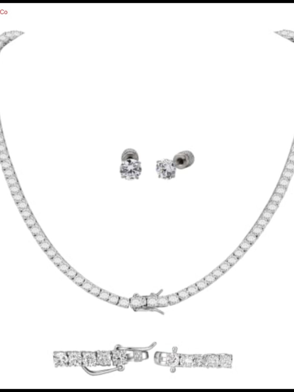 4mm CZ Tennis Necklace 18K Gold Plated Hypoallergenic Chain